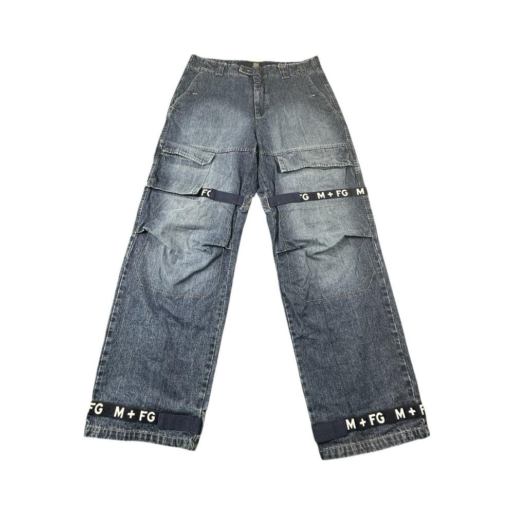 Vintage Le Jean de Marithe + Francois Girbaud Baggy Shuttle Strap Tape Denim 38M